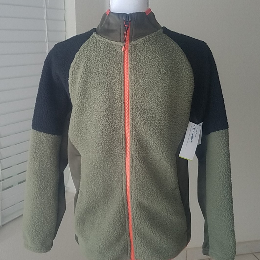NWT Go-Warm Color Blocked Mock Neck Sherpa…